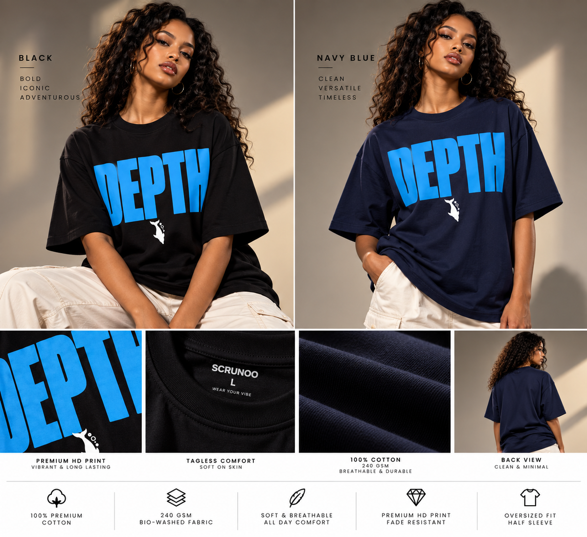 DEPTH – Women’s Oversized T-Shirt