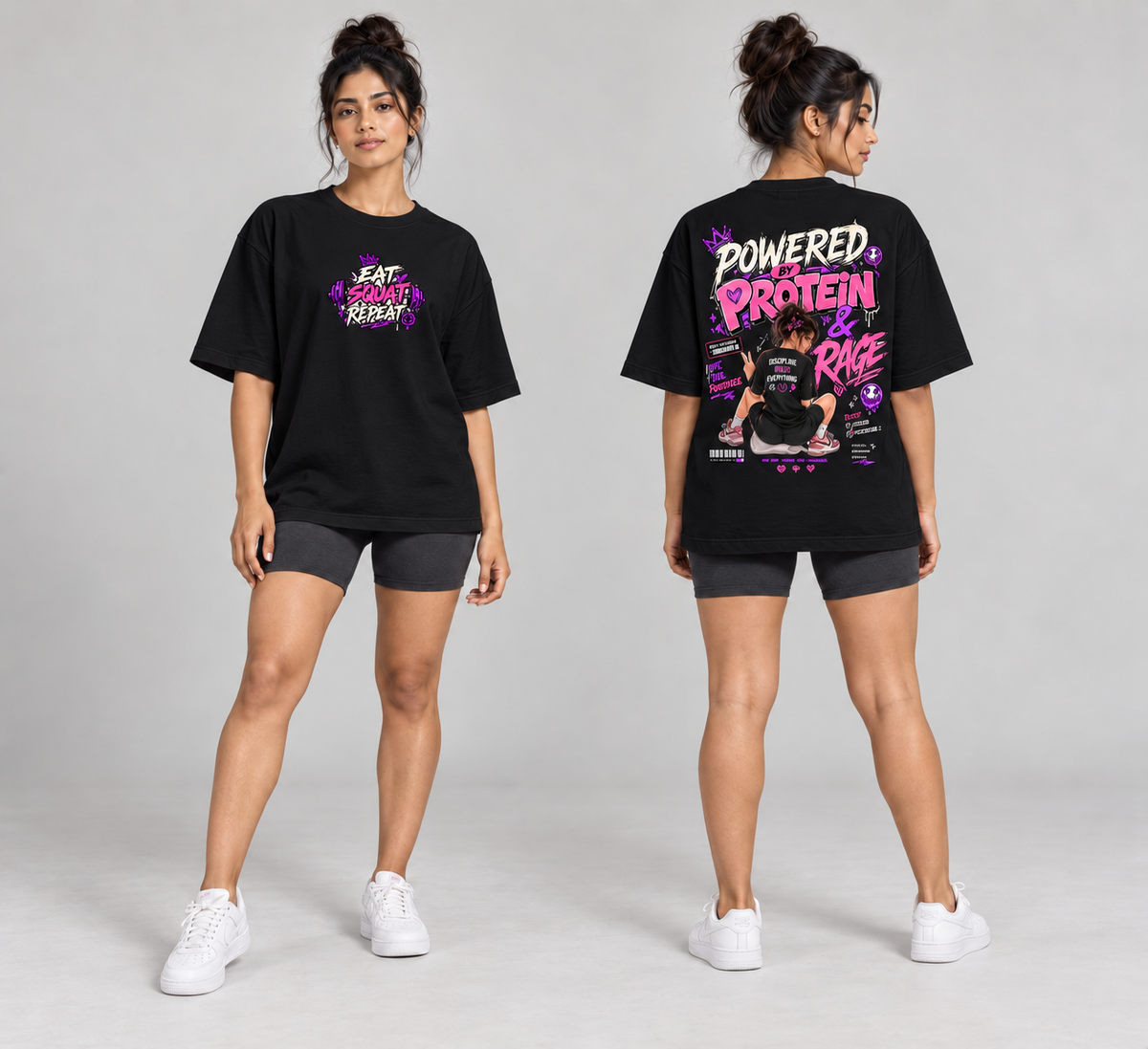 Protein Rage – Women's Oversized Gym T-Shirt