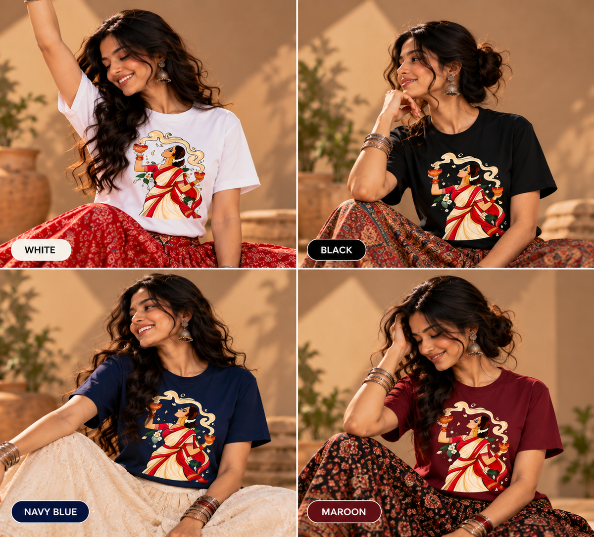 Dhunuchi Naach – Women Supima T-Shirt