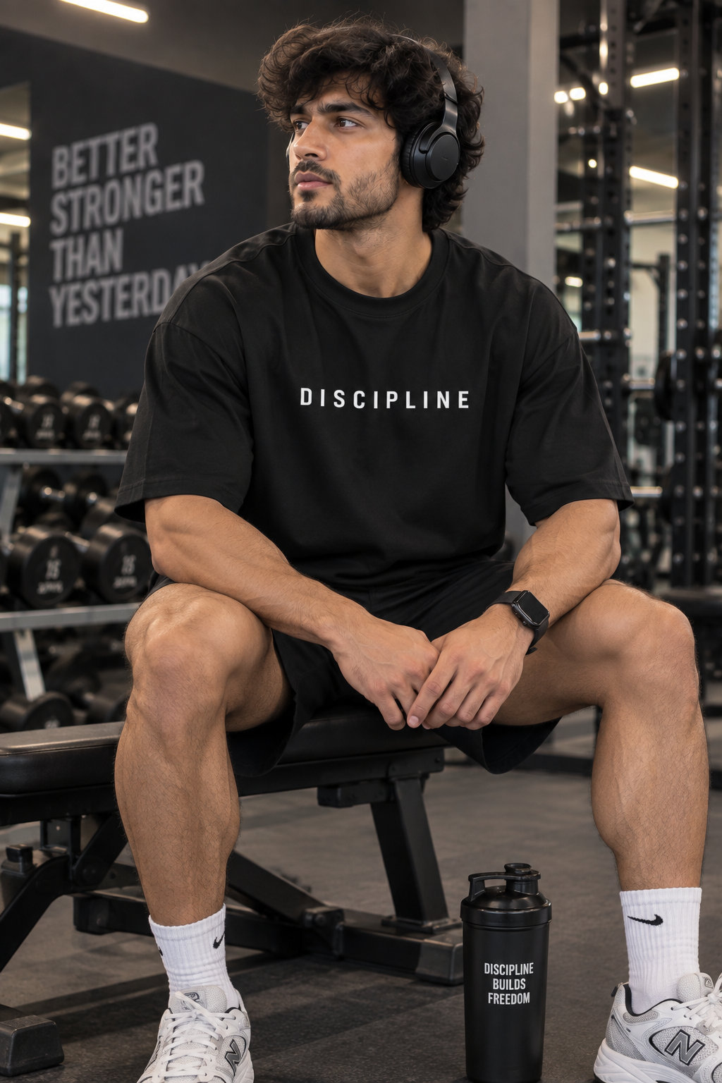 Discipline – Men's Oversized Gym T-Shirt