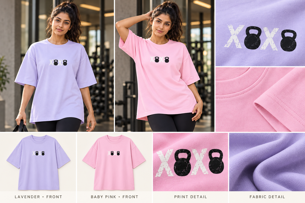 XOXO –  Kisses & Kettlebells - Women's Oversized T-Shirt