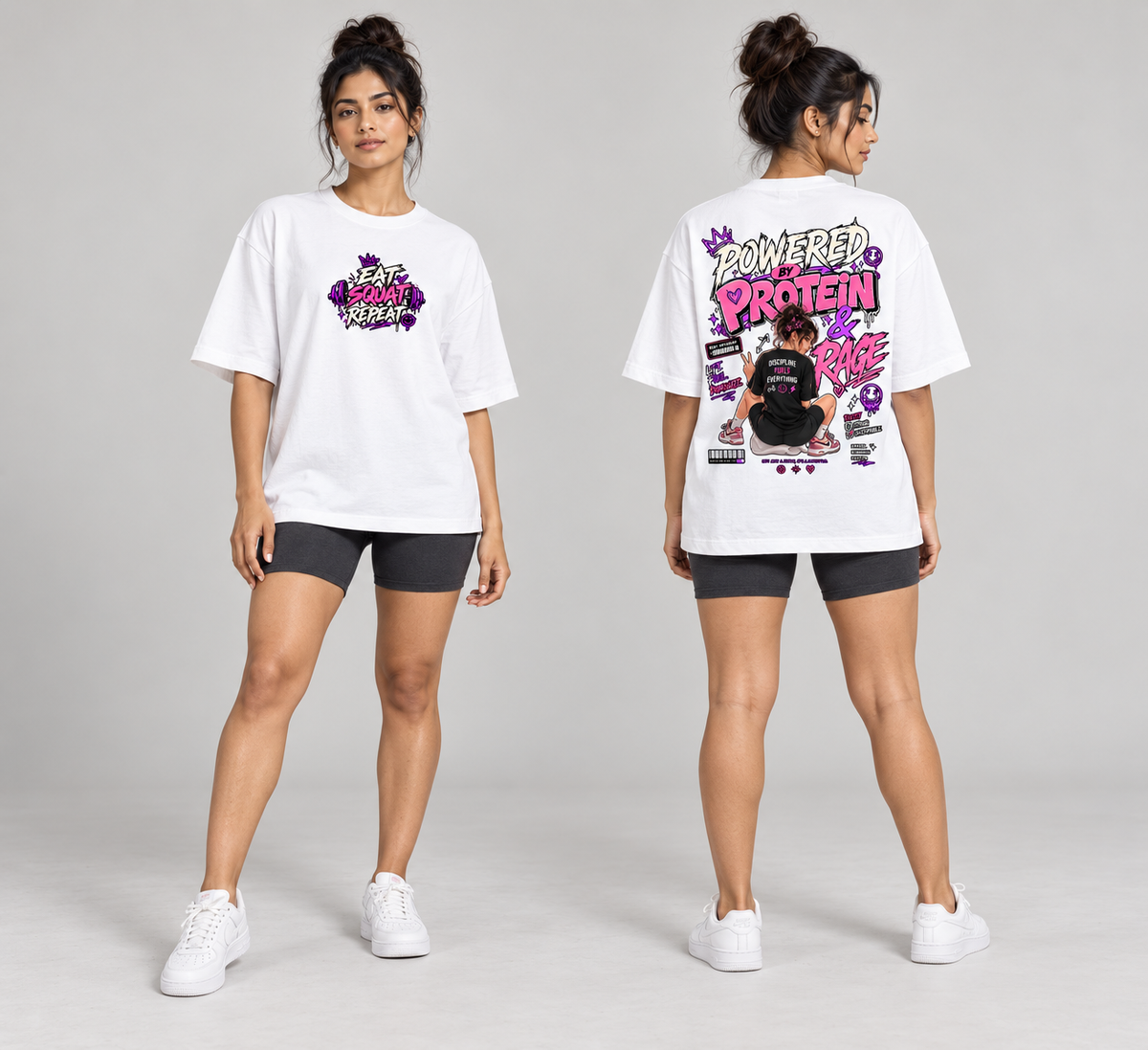 Protein Rage – Women's Oversized Gym T-Shirt
