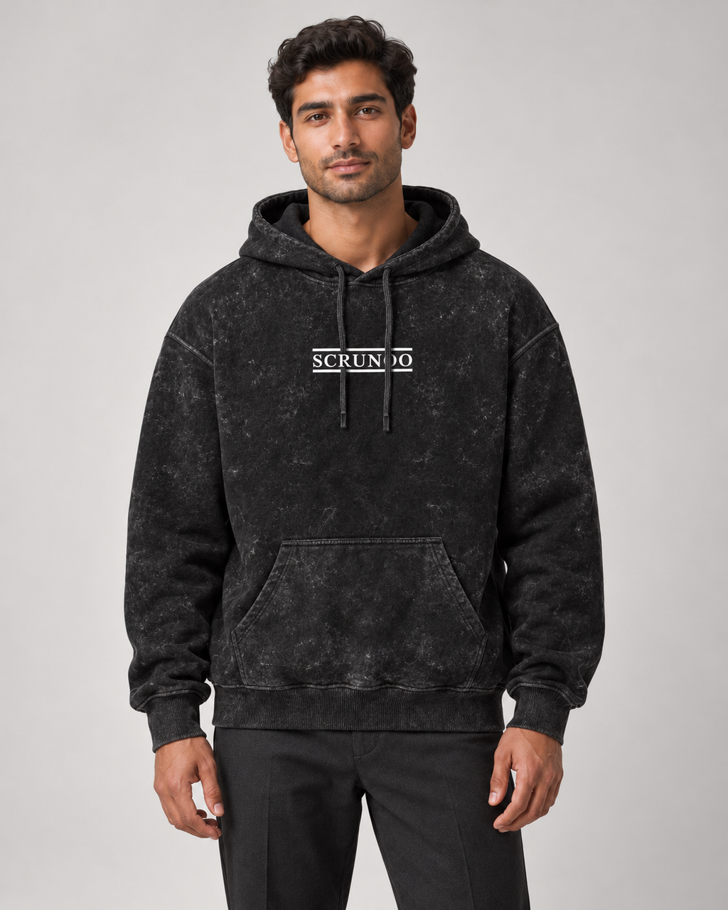 Pressure Made — Men’s Acid-Washed Oversized Hoodie