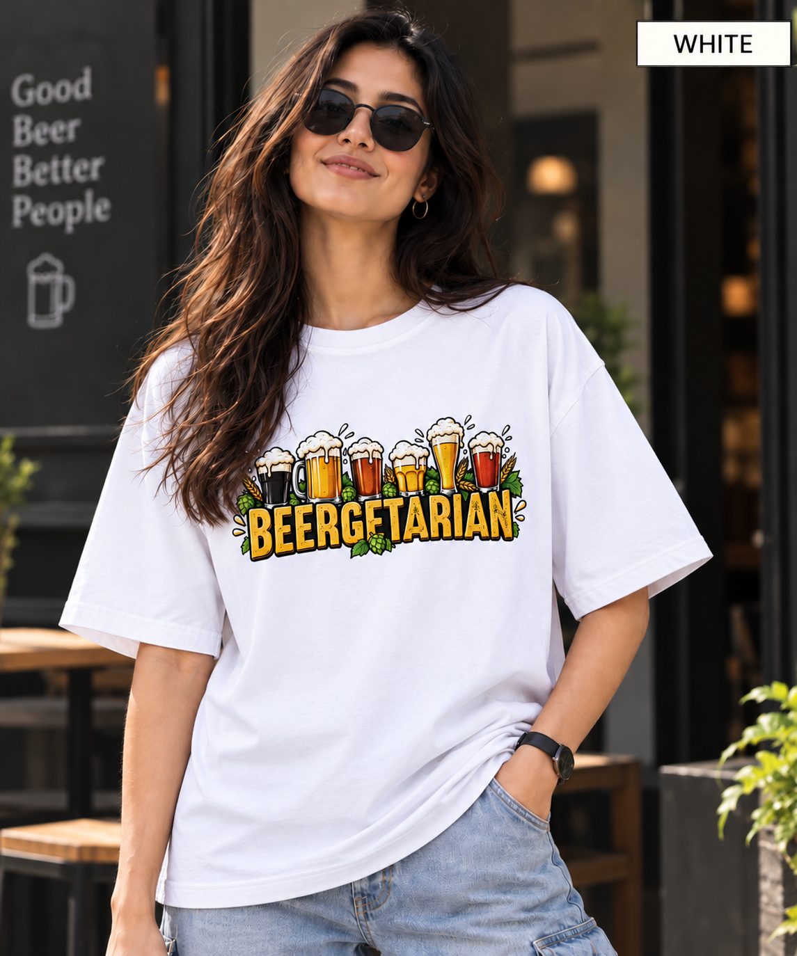 Beergetarian – Unisex Oversized T-Shirt