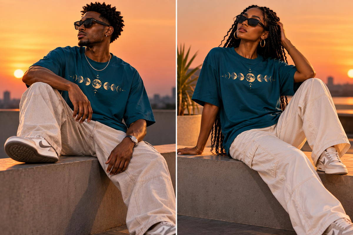 Lunar Rhythm – Unisex Oversized T-Shirt