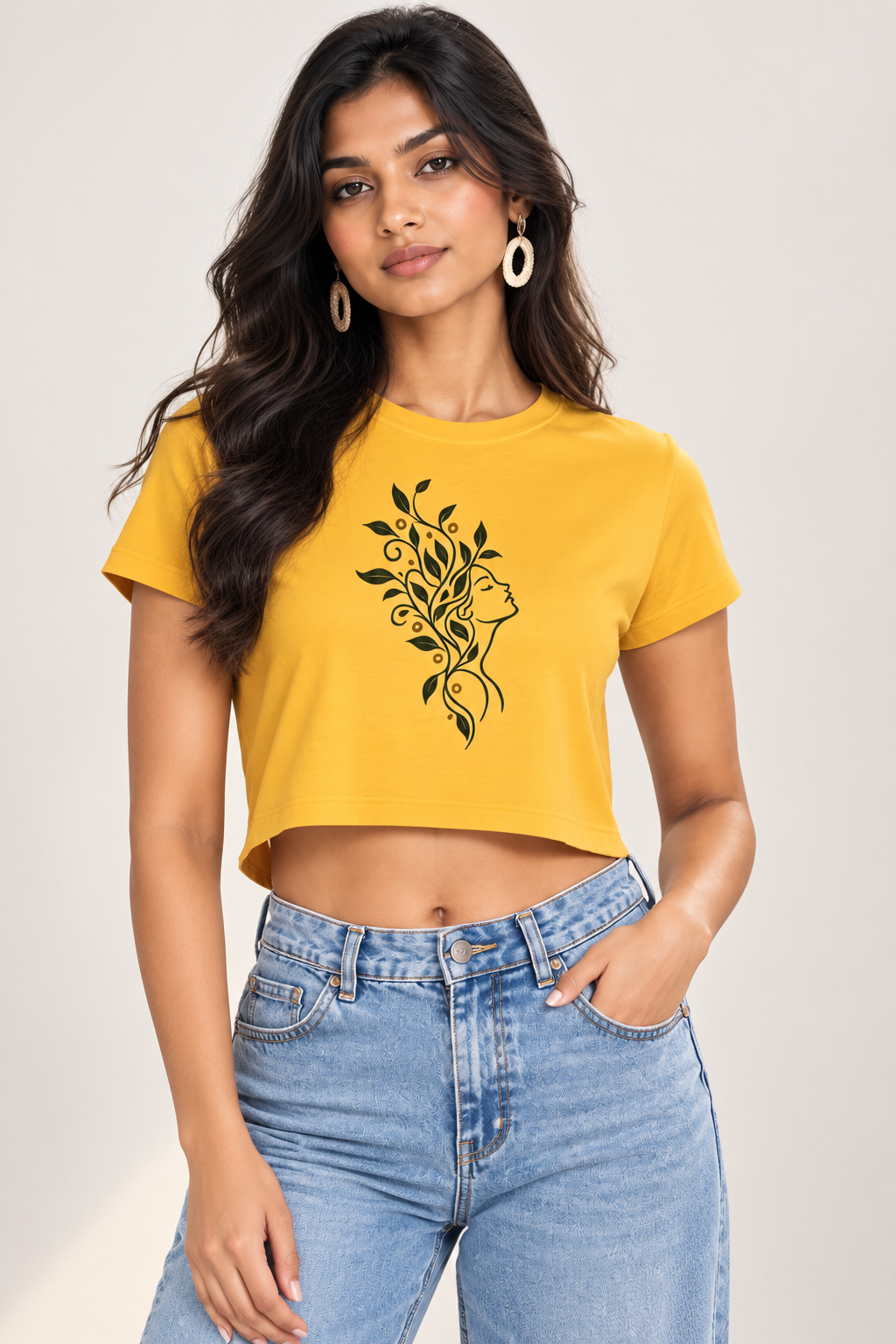 Botanical Flow – Women's Crop Top