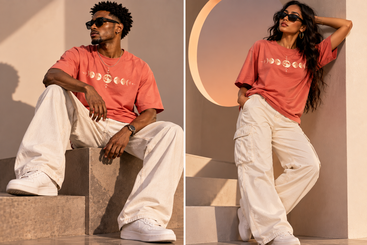 Lunar Rhythm – Unisex Oversized T-Shirt