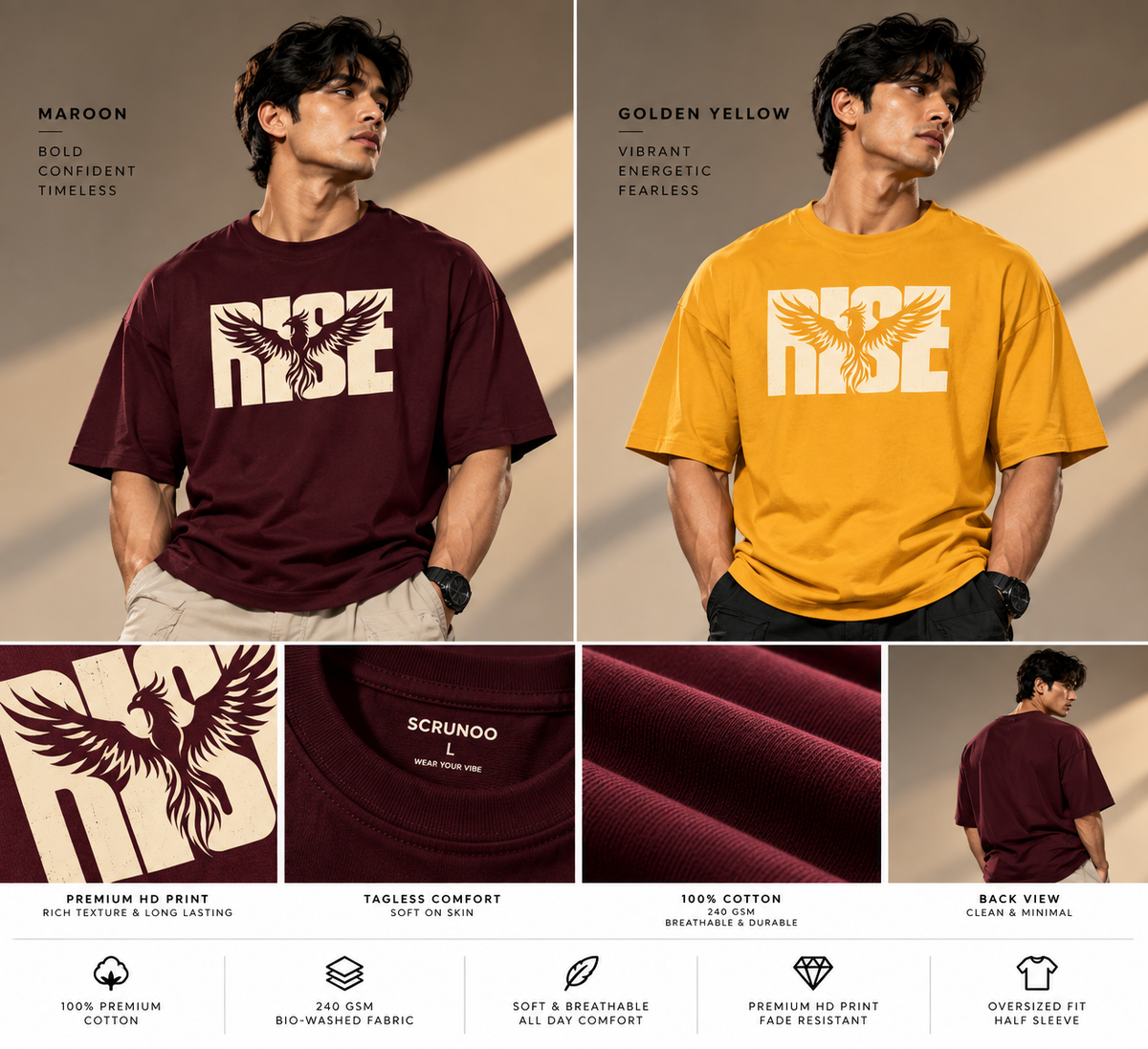 RISE – Men’s Oversized T-Shirt