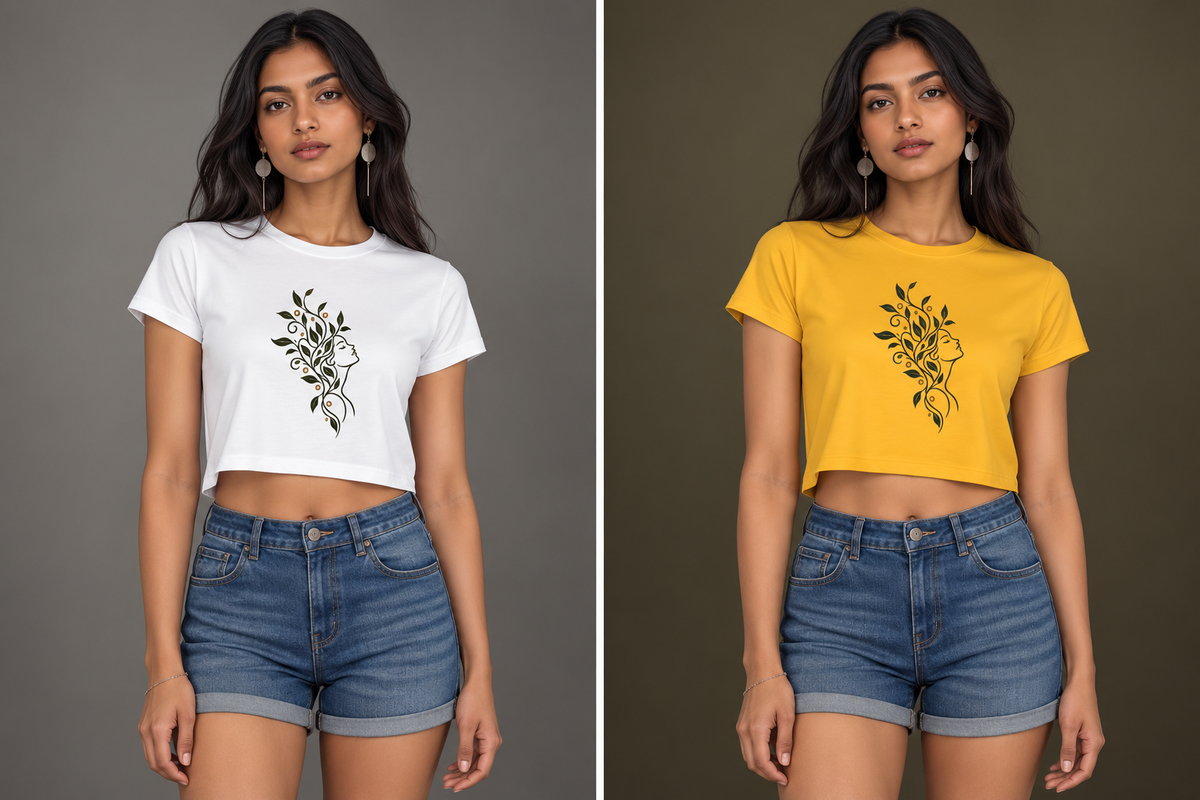 Botanical Flow – Women's Crop Top