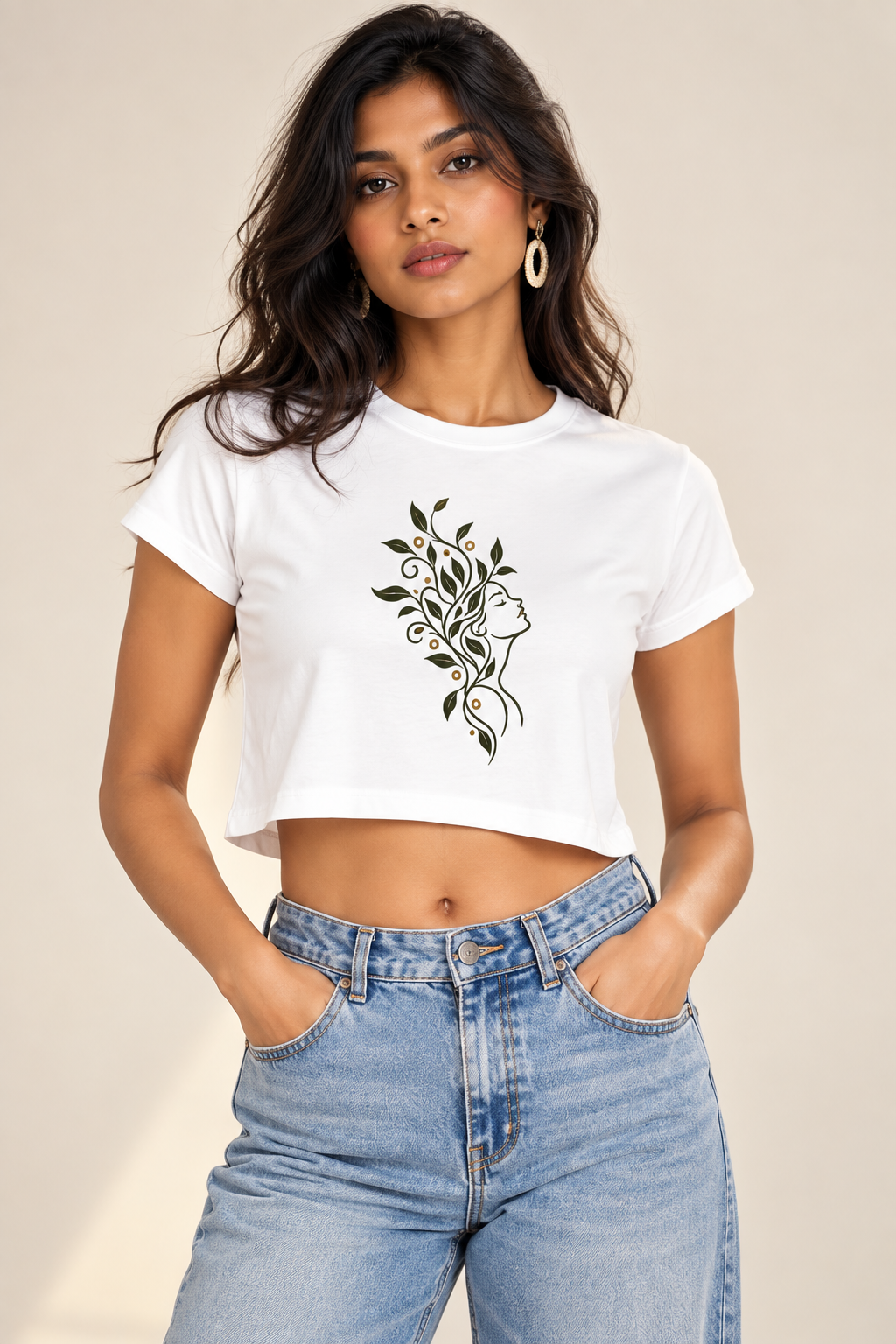 Botanical Flow – Women's Crop Top