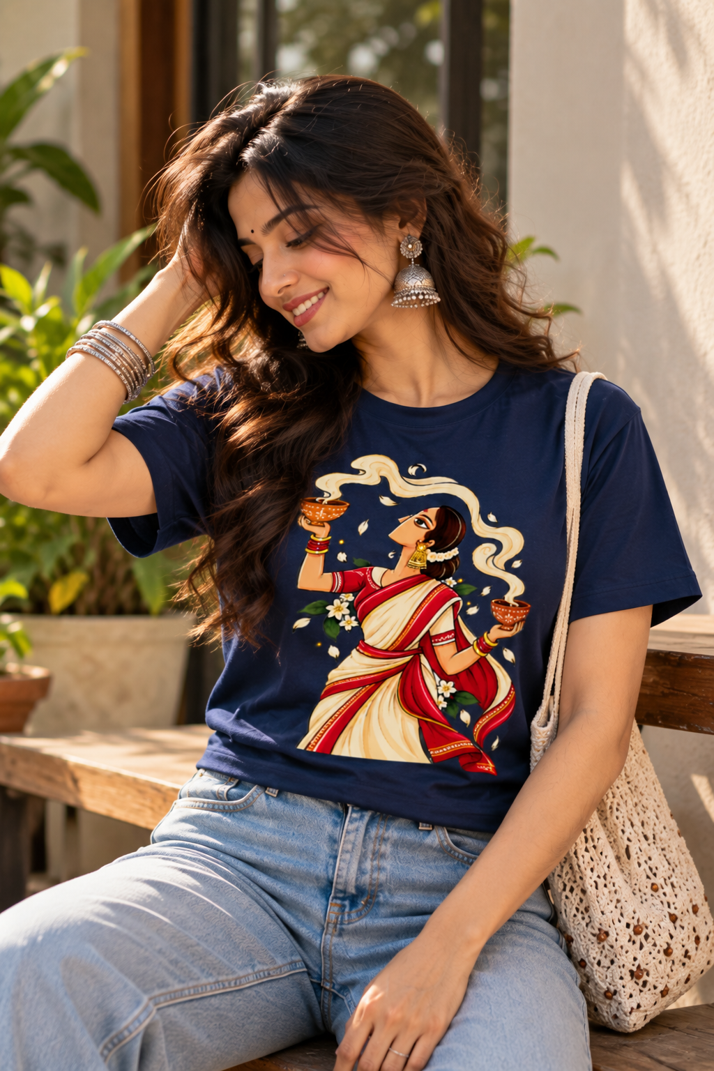Dhunuchi Naach – Women Supima T-Shirt