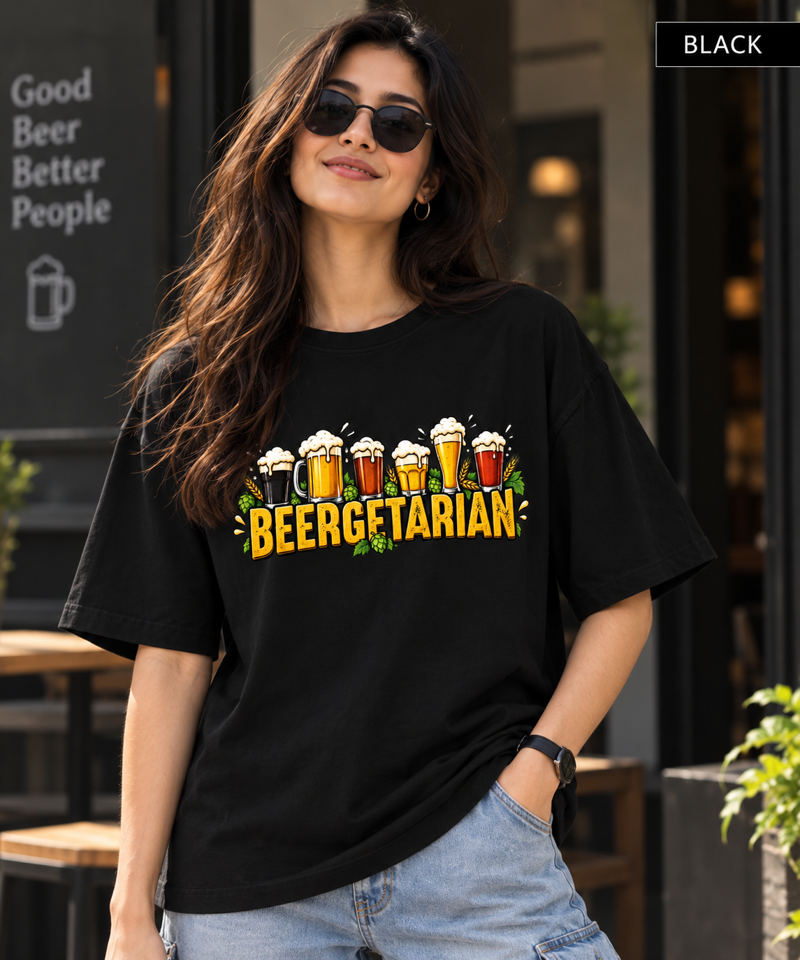 Beergetarian – Unisex Oversized T-Shirt
