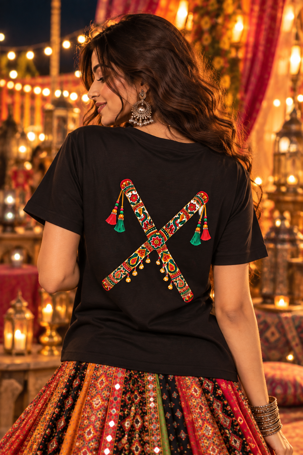 Dandiya Vibes – Women's T-Shirt