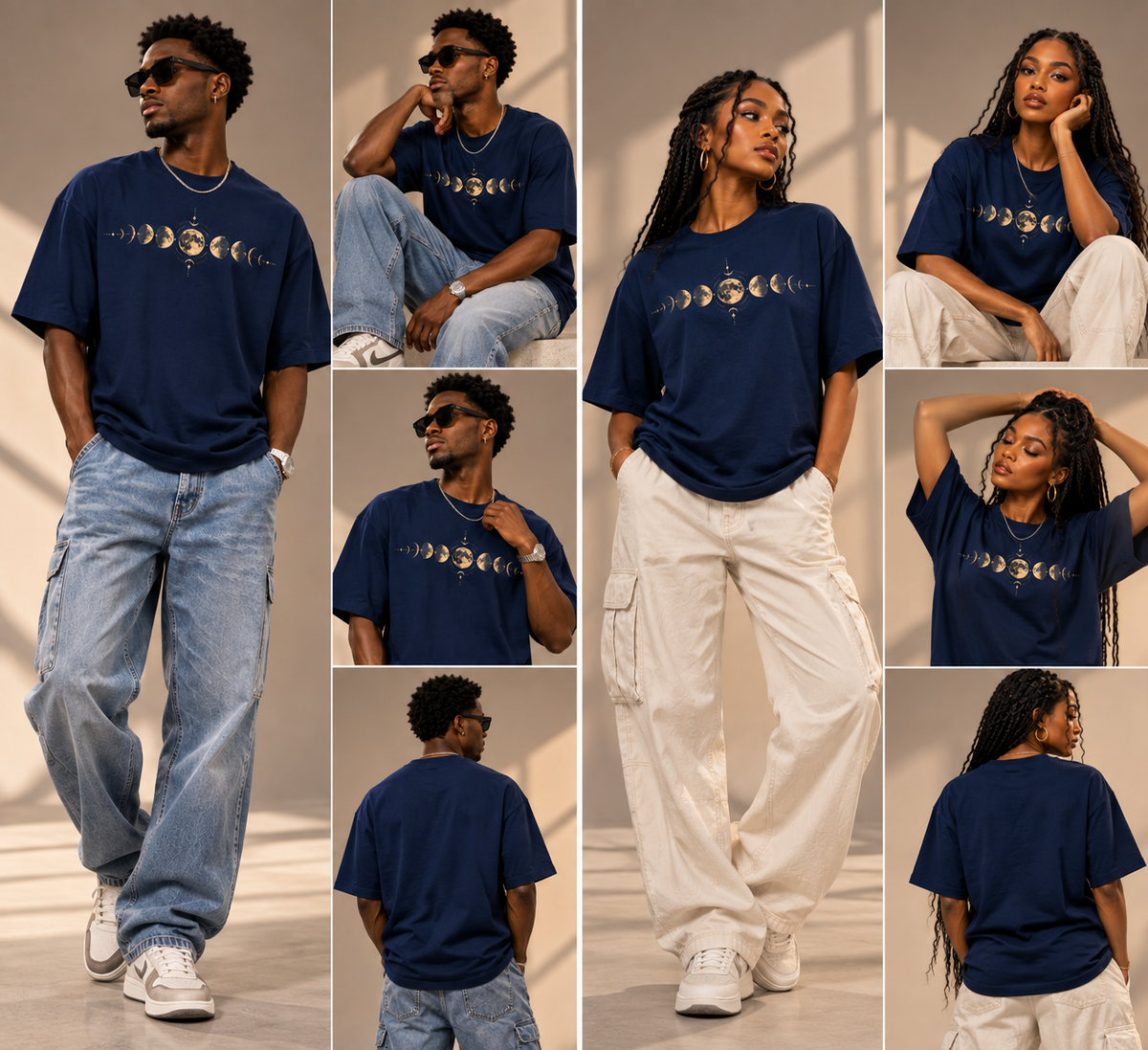 Lunar Rhythm – Unisex Oversized T-Shirt