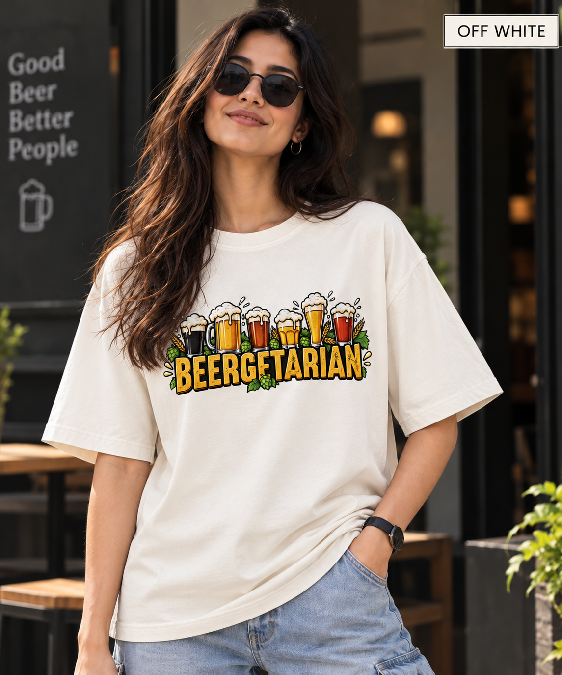 Beergetarian – Unisex Oversized T-Shirt