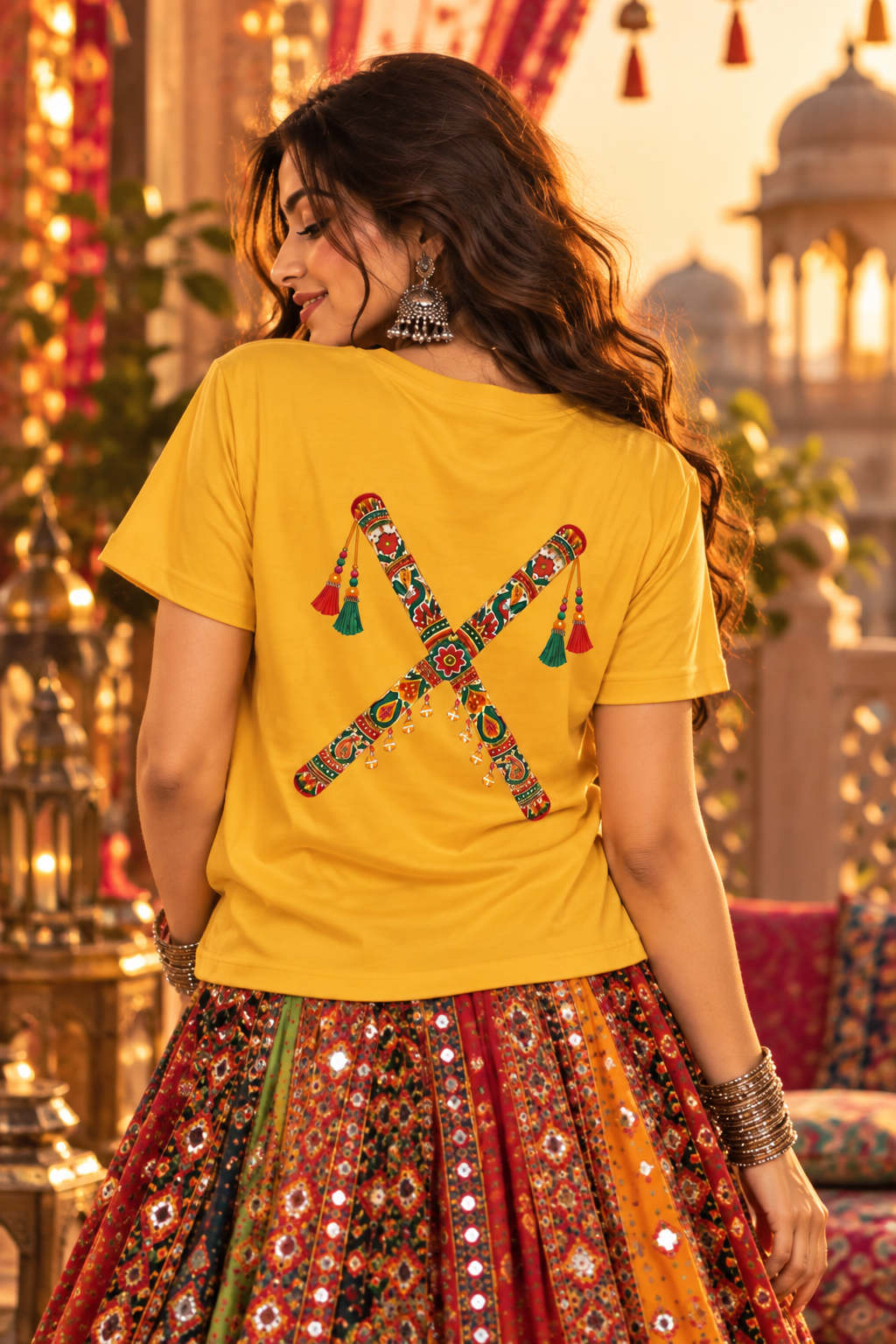 Dandiya Vibes – Women's T-Shirt