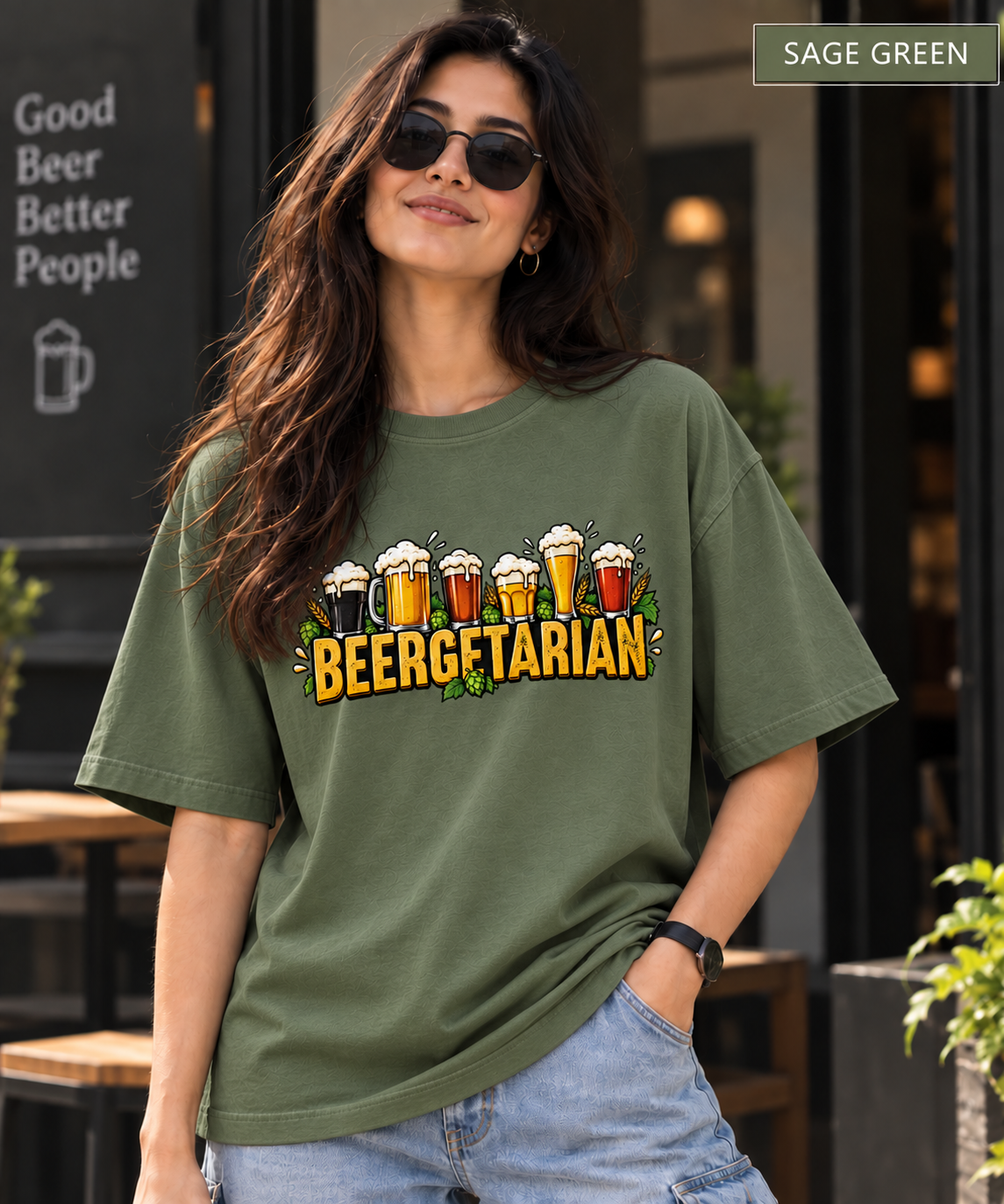 Beergetarian – Unisex Oversized T-Shirt