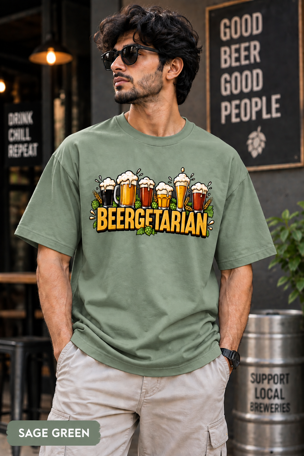 Beergetarian – Unisex Oversized T-Shirt