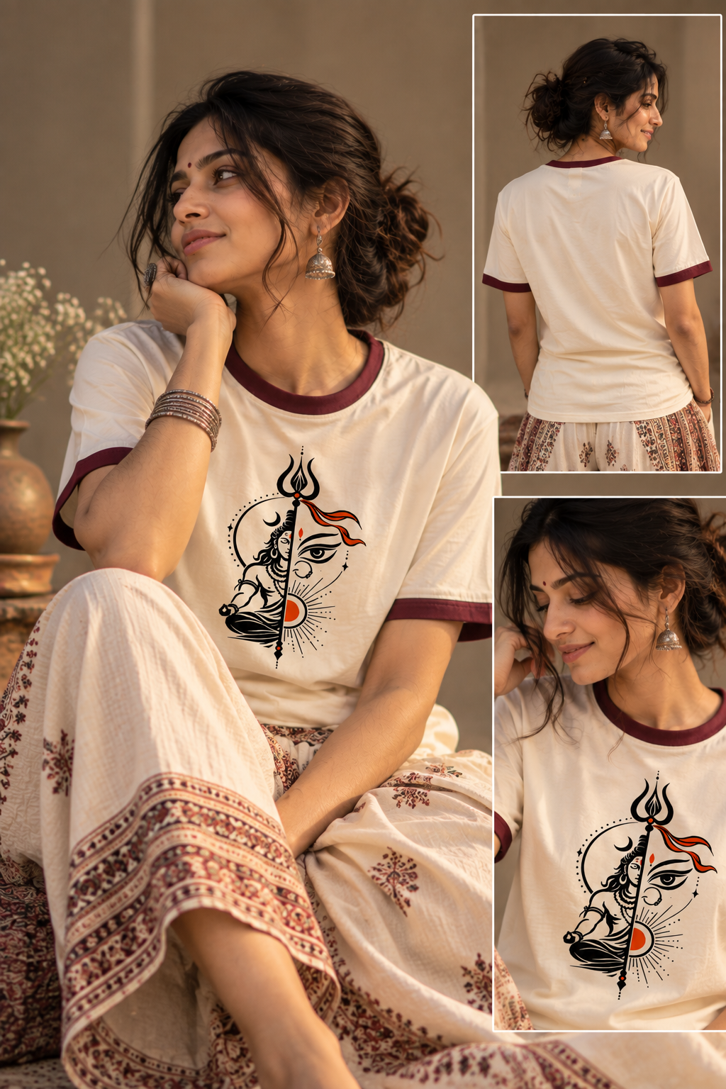 Ardhanarishvara – Women Ringer T-Shirt